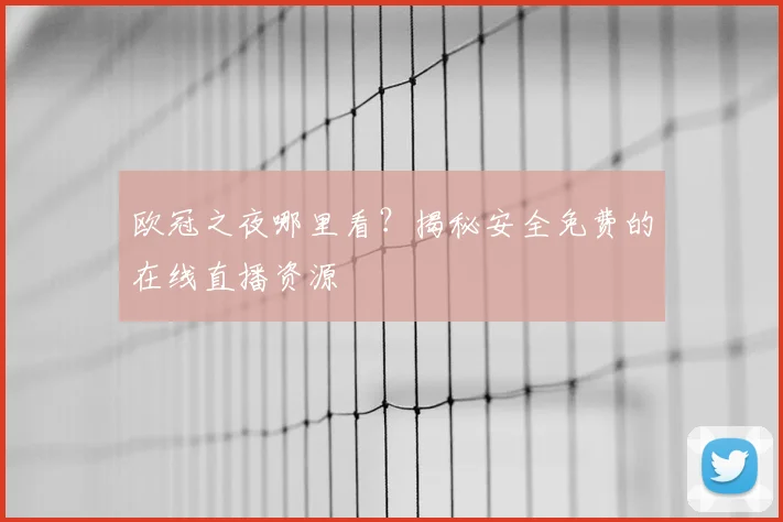 欧冠之夜哪里看?揭秘安全免费的在线直播资源