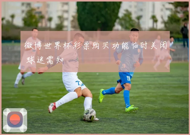 微博世界杯彩票购买功能临时关闭 球迷需知
